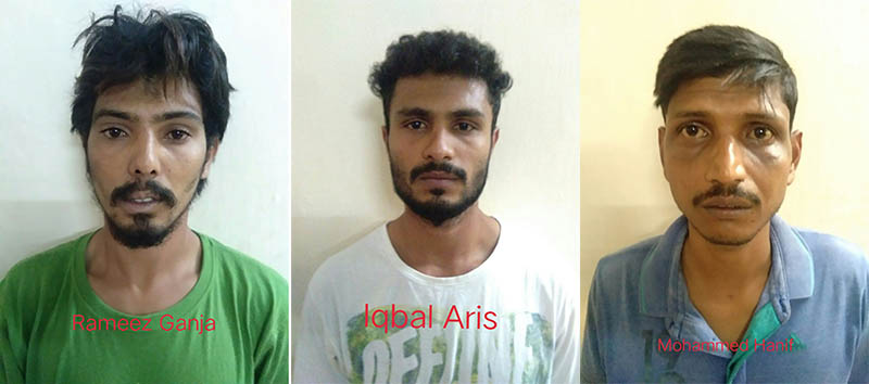 ಗಾಂಜಾ ಮಾರಾಟ: ಮೂವರು ಬಂಧನ